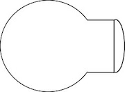 Diagram showing the path of light beams within a zoom profile with narrow focus