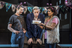 Josie Walker as Margaret, John McCrea as Jamie and Mina Anwar as Ray. Photo by Johan Persson
