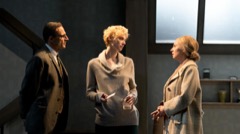 Mark Strong, Elizabeth Debicki and Hope Davis (photo by Manuel Harlan, from the NT website)