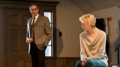 Mark Strong and Elizabeth Debicki (photo by Manuel Harlan, from the NT website)