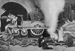 Train Crash scene from The Whip, 1909, Theatre Royal Drury Lane (c) Getty Images / Hulton Archive