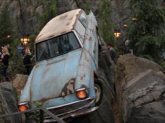 Ford Anglia crash landed in the queue line, April 2016