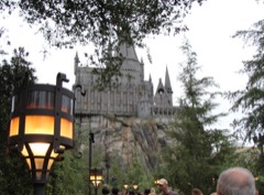 View of the distance castle, from a far point of the queue line, April 2016
