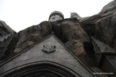 View up the outside of Hogwarts, April 2016